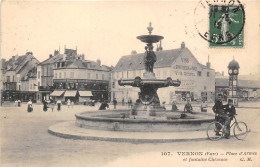 27-VERNON- PLACE D'ARMES ET FONTAINE CHERENCE - Vernon