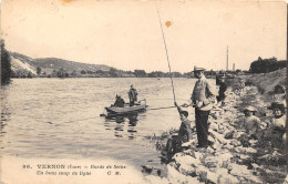 27-VERNON- BORD DE SEINE, UN BEAU COUP DE LIGNE - Vernon