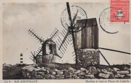 CPSM Moulin à Vent Circulé Ile D'Ouessant - Windmills