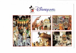 CPM Disneyland Paris Parade MICKEY MOUSE Manège Marionnette Pinocchio Carrosse Cheval Citrouille éléphant Singe Serpent - Disneyland