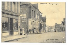 Cpa: 60 AUNEUIL (ar. Beauvais) Rue Principale (Pharmacie, Animée) 1914 (rare) - Auneuil