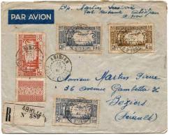 Cote D´Ivoire Ivory Coast Lettre Recommandée Abidjan 1941 20 Bel Affranchissement Registered Cover - Lettres & Documents