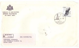 STORIA  POSTALE - SAN MARINO - ANNO 1981 - UFFICIO FILATELICO DI STATO - GIRLANDO VINCENZA - RACCOMANDATA N° 111382 - - Cartas & Documentos