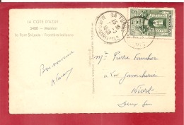 Y&T N°310A    LA TURBIE     Vers   FRANCE 1948   VOIR 2 SCANS - Briefe U. Dokumente