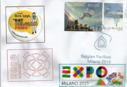 BELGIUM. UNIVERSAL EXPO MILANO 2015,  Letter From The Belgian Pavilion, With Stamps Of Belgium. - 2015 – Milaan (Italië)