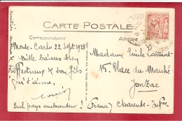 Y&T N°23    MONTE CARLO      Vers   FRANCE 1925   VOIR 2 SCANS - Cartas & Documentos