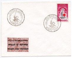 WALLIS-ET-FUTUNA - ENVELOPPE 1er JOUR - FDC - CENTENAIRE DE LA CROIX-ROUGE - TAMPON PREMIER JOUR A MATA-UTU - 1963 - - FDC