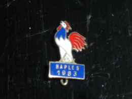 BROCHE INSIGNE ANCIEN -AVIRON "COQ" EN EMAIL NAPLES 1963 - RARE AVIRON SPORT - Canottaggio