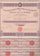 ACTION TITRE DE 100 FRANCS N°025 288 - EMAILLERIES REUNIES ET FORGES DE CREIL ET DE LA SARRE 15/12/1921 - D - F