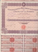 ACTION TITRE DE 100 FRANCS N°025 289 - EMAILLERIES REUNIES ET FORGES DE CREIL ET DE LA SARRE 15/12/1921 - D - F