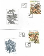 Czech Republic 2016 -  ZOO In Prague, Olomouc, Jihlava And Dvur Kralove N.Lab, Set Of 4 FDC, Gorilla In Cover - Gorilla