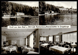 6369 - Alte MBK Ansichtskarte - Rechenberg Bienenmühle HO Cafe Gaststätte Innenansicht Gel 1975 - Freibad - Rechenberg-Bienenmühle