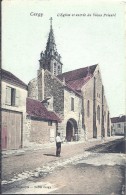 ILE DE FRANCE - 95 - CERGY - L'église Et Entrée Du Vieux Prieuré    - Colorisée - Cergy Pontoise