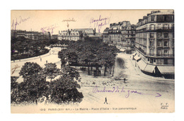 Paris: La Mairie, Place D'Italie, Vue Panoramique (16-1967) - Arrondissement: 13