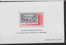 Andorre Français YV BF 1 N 1982 Exposition Timbre - Used Stamps