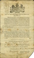 Document Imprimé Concernant Un Prisonnier De Guerre Français à Kelio En Ecosse Indiquant Les... - Legerstempels (voor 1900)