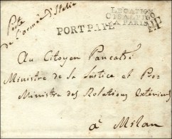 LEGATION / CISALPINE / A PARIS Sur Lettre Avec Texte Pour Milan Acheminée Par '' Poste De L'armée... - Legerstempels (voor 1900)