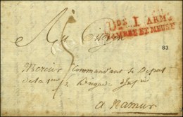 Don I ARM. / SAMBRE ET MEUSE Rouge Sur Lettre Avec Texte Daté Cologne Le 29 Germinal An 3. - SUP. - R. - Legerstempels (voor 1900)