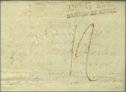 Don G ARM. / SAMBRE ET MEUSE Sur Lettre Avec Texte Daté De Kalkar An 3. - SUP. - R. - Legerstempels (voor 1900)