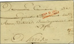 Don B ARM / SAMBRE ET MEUSE Rouge Sur Lettre En Franchise Avec Texte Daté De Coblence Le 1 Brumaire An 4. -... - Legerstempels (voor 1900)