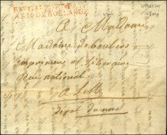 Bau Gal PORT PAYE / ARM. DE HOLLANDE Rouge Sur Lettre Avec Long Texte Daté D'Utrecht Le 2 Fructidor An 12. -... - Legerstempels (voor 1900)