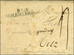 N° 18 / ARM. D'ALLEMAGNE Bleue Sur Lettre Avec Texte Signé Du Général De Division Legrand... - Legerstempels (voor 1900)