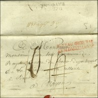 BUREAU GENERAL / ARM D'ALLEMAGNE Rouge Sur Lettre Avec Texte Daté D'Hambourg Le 22 Novembre 1811, Pour... - Legerstempels (voor 1900)