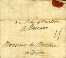 '' De L De Flandre '' Sur Lettre Avec Texte Daté '' Au Camp De Corbeck Le 15 Août 1705 ''. - TB. - R. ... - Legerstempels (voor 1900)