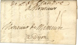 Marque Manuscrite '' De L'Arm De Flandre '' Sur Lettre Avec Texte Daté Au Camp De Bullar Le 2 Octobre 1705.... - Legerstempels (voor 1900)