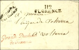 112 / FLORENCE Sur Lettre Avec Griffe Rouge De Franchise ' Grande Duchesse / De Toscane ' (S N° 1885a) Et Texte... - Burgerlijke Brieven Zonder Portkosten