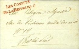 LES CONSULS / DE LA REPUBLIQUE Rouge (S N° 1081) Sur Lettre Avec Texte Daté De Paris Le 4 Pluviôse... - Burgerlijke Brieven Zonder Portkosten