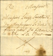 '' à La Cour '' Sur Lettre Datée De St Geniès 1769, Au Verso Croix à La Plume... - Burgerlijke Brieven Zonder Portkosten