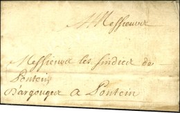 Lettre Avec Texte Daté De Bourg En Bresse 1692 Et Contreseing De Franchise '' D'Argouges '' (Florent... - Burgerlijke Brieven Zonder Portkosten