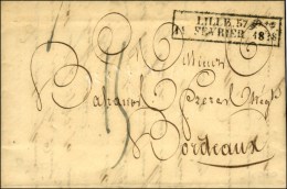 Cachet D'essai Encadré LILLE 57 / 11 FEVRIER 1828 (Cote : 800). - TB. - R. - Andere & Zonder Classificatie