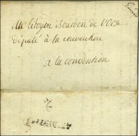 Lettre Avec Texte Rédigé Par P J D G Faure Adressée Au Citoyen Bourdon De L'Oise... - Andere & Zonder Classificatie