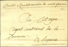 '' Comité Révolutionnaire De Mont Ferme '' (NR De St Rambert) Sur Lettre Avec Texte Daté An 3.... - Andere & Zonder Classificatie