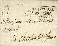 P. PAYE / DE / TOURS Sur Lettre Avec Texte Pour Chalon-s-Saône. 1783. - SUP. - R. - 1701-1800: Voorlopers XVIII