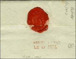 BUREAU GENERAL / ARM. D'ALLEMAGNE Rouge Sur Lettre Avec Texte Daté D'Augsbourg Le 15 Juin 1809 Pour Gray. Au... - Andere & Zonder Classificatie