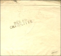 DEB. 69 / CHAMPLITTE + Taxe 1 Décime, Au Verso D'un Faire Part. 1831. - SUP. - Andere & Zonder Classificatie