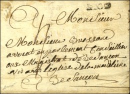 RIOZ (L N° 1) Sur Lettre Avec Texte Daté De Fondremarre. 1782. 1ère Date Vue. - TB. - R. - 1701-1800: Voorlopers XVIII