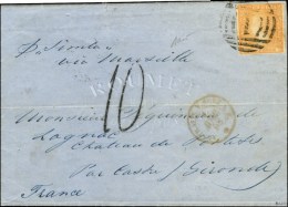 Victoria 6p Obl à Melbourne Sur Lettre Insuffisamment Affranchie Pour La France, Taxe Tampon 10. 1862. - TB... - Andere & Zonder Classificatie