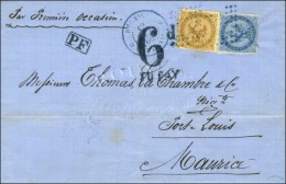 Losange Bleu / Col. Gen. N° 3 + 4 Càd REUNION ST DENIS Sur Lettre Au Tarif Des Bâtiments De... - Andere & Zonder Classificatie