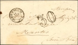 Càd (double Cercle) ARMEE D'ORIENT / Bau C Taxe 30 DT Sur Lettre Avec Texte Pour Nantes. 1855. - TB / SUP.  ... - Andere & Zonder Classificatie