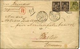 Càd SHANG-HAI / CHINE / N° 82 (def) + 97 Paire Sur Lettre Recommandée Pour Berlin. 1887. - TB. -... - Andere & Zonder Classificatie