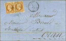 GC 5076 / N° 13 Paire Càd T 22 TIARET / ALGERIE Sur Lettre Pour Oran. 1862. - TB. - R. - Andere & Zonder Classificatie