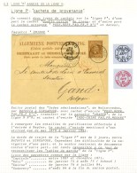 Càd WELTEVREDEN / Entier Des Indes Néerlandaises 7 1/2 Cent Avec Entailles De Purification Pour Gand.... - Maritieme Post