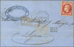 Ancre / N° 32 Càd Octo CONSTANTINOPLE P.FR.U N° 4 (gros U). 1872. - TB. - Maritieme Post