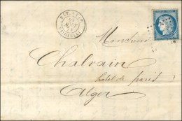 GC 5026 / N° 60 Càd BAT. A VAP. / DJIDJELLI Sur Lettre De Philippeville Pour Alger. 1874. - TB. - R. - Maritieme Post