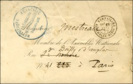 Càd VERSAILLES / ASSEMBLEE NATle Sur Lettre En Franchise Avec Cachet Bleu REPUBLIQUE FRANCAISE / PRESIDENCE... - 1849-1876: Klassieke Periode