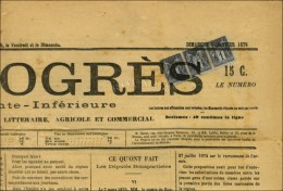 Oblitération Typo / N° 83 Bande De 3 Sur Journal Entier LE PROGRES DE LA CHARENTE INFERIEURE... - Kranten